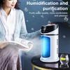 Portable Quiet Oscillating Floor Standing Bladeless Fan with 6 Wind Speeds Timer Cooling Fan Table Air Conditioner