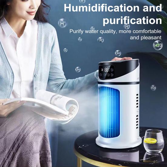 Персональный мини-кондиционер, бытовые вентиляторы для охлаждения воздуха, настольный увлажнитель воздуха с фильтром, подсветкой, регулировкой времени и скорости распыления
