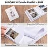 HIYQIN Instant Camera Case - Mini Evo Camera Case and Album Bundle - Brown + White