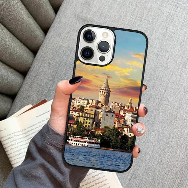 Турция Стамбул Пейзаж Здание Чехлы для мобильных телефонов Cover Для iPhone 17 Air 16 16e 15 14 12 13 11 Pro MAX apple Plus