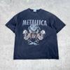 Винтажная футболка Metallica Pushead Skull Y2K, футболка метал-группы, унисекс