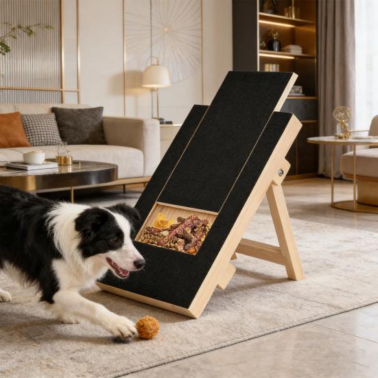 Yousheng Когтеточка для собак Игрушка-пилка для когтей щенков с выдвижным отсеком для лакомств Деревянная доска-пилка для когтей собак Уход за когтями Защита домашней мебели