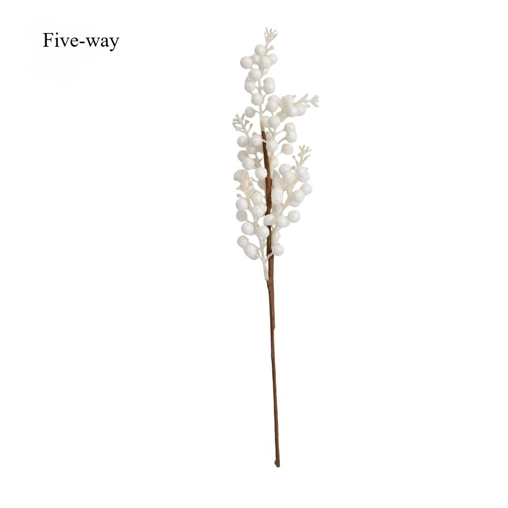 Hot-selling 3 forks 5 forks gold powder berry simulation Christmas tree decoration accessories Christmas decoration scene arrangement
