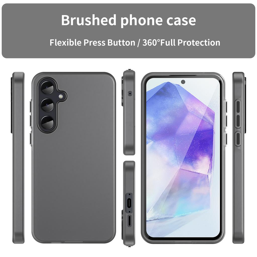 For Samsung Galaxy A55 5G Case TPU+PC Phone Back Cover Matte Translucent Design