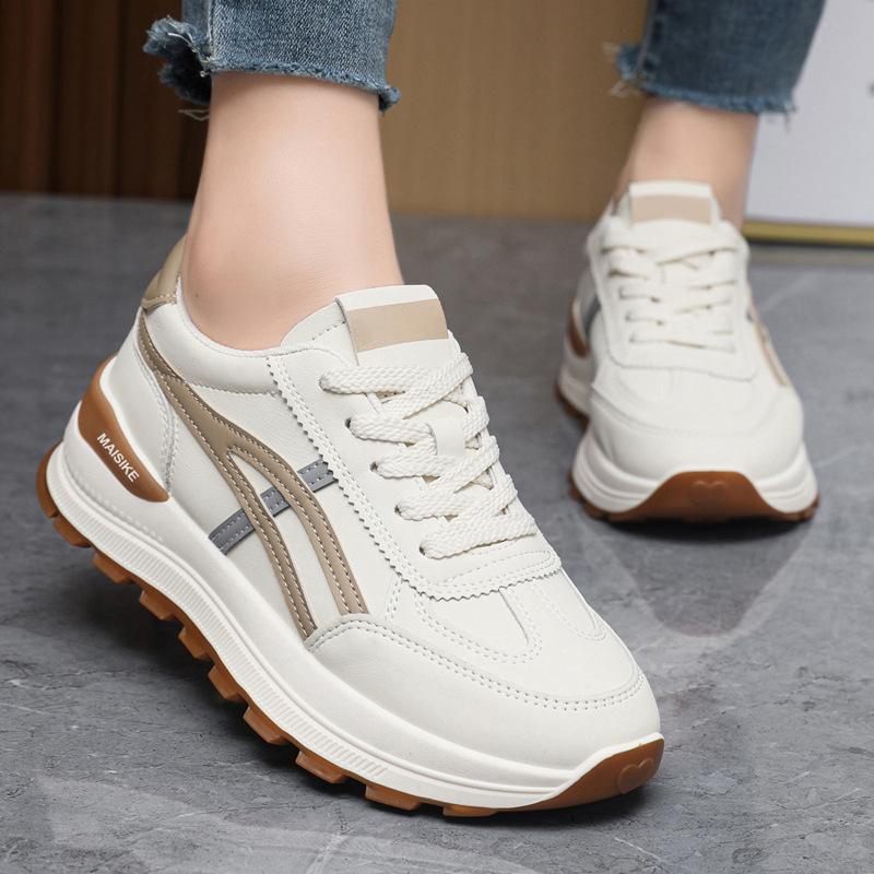 Женские весенне-осенние новые универсальные летние дышащие сетчатые туфли на толстой подошве, увеличивающие рост, для бега, повседневные, спортивные женские туфли