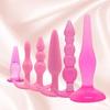 Anal Plug 6pcs Funny Butt Plug Backcourt Waterproof Silicone Comrades Adult Products Combination Set Massager Stick Training Kit