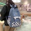 Школьная сумка в шахматном порядке, студенческий рюкзак, женский рюкзак для младших классов средней школы