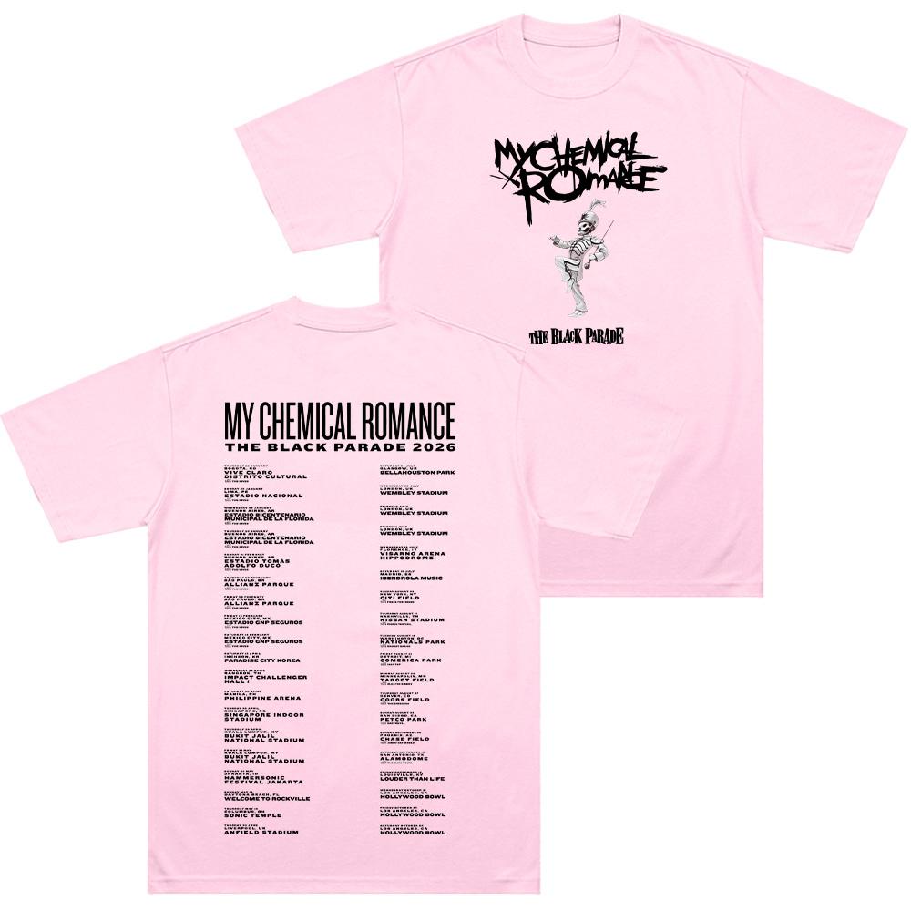 The Black Parade 2026 Tour T Shirts Rock Band My Chemical RoUnisexce Cotton Comfortable Clothes WOMEN Unisex Trendy Graphic Tee Casual