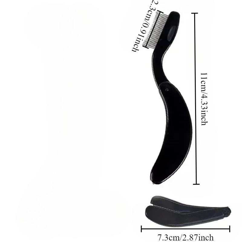 Складная ультратонкая кисть для ресниц из нержавеющей стали, разделитель для ресниц, расческа для бровей и наращенных ресниц, щипцы для завивки ресниц, инструменты для ресниц