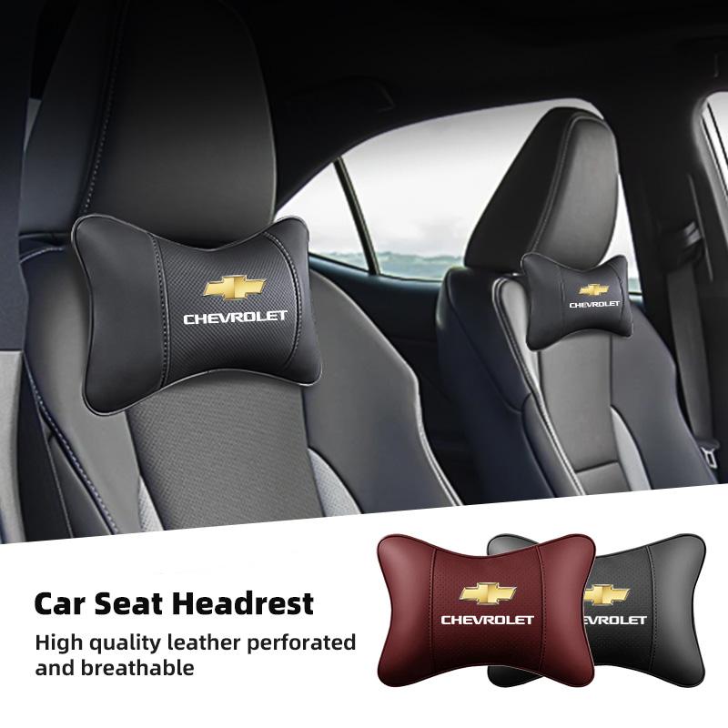 Car Leather Seat Headrest Neck Pillow Head Cushioning For Chevrolet Cruze Spark Captiva Suburban Camaro Malibu Silverado Tahoe