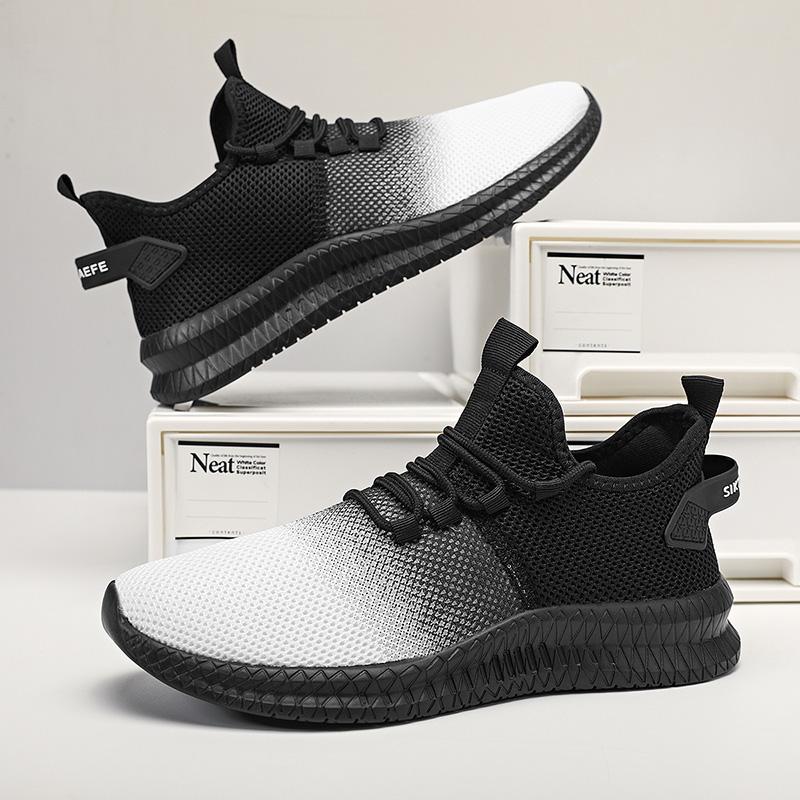 40-47 Мужские летающие тканые кроссовки с сетчатой ​​поверхностью, ультралегкие и удобные кроссовки для бега на открытом воздухе для фитнеса и бега