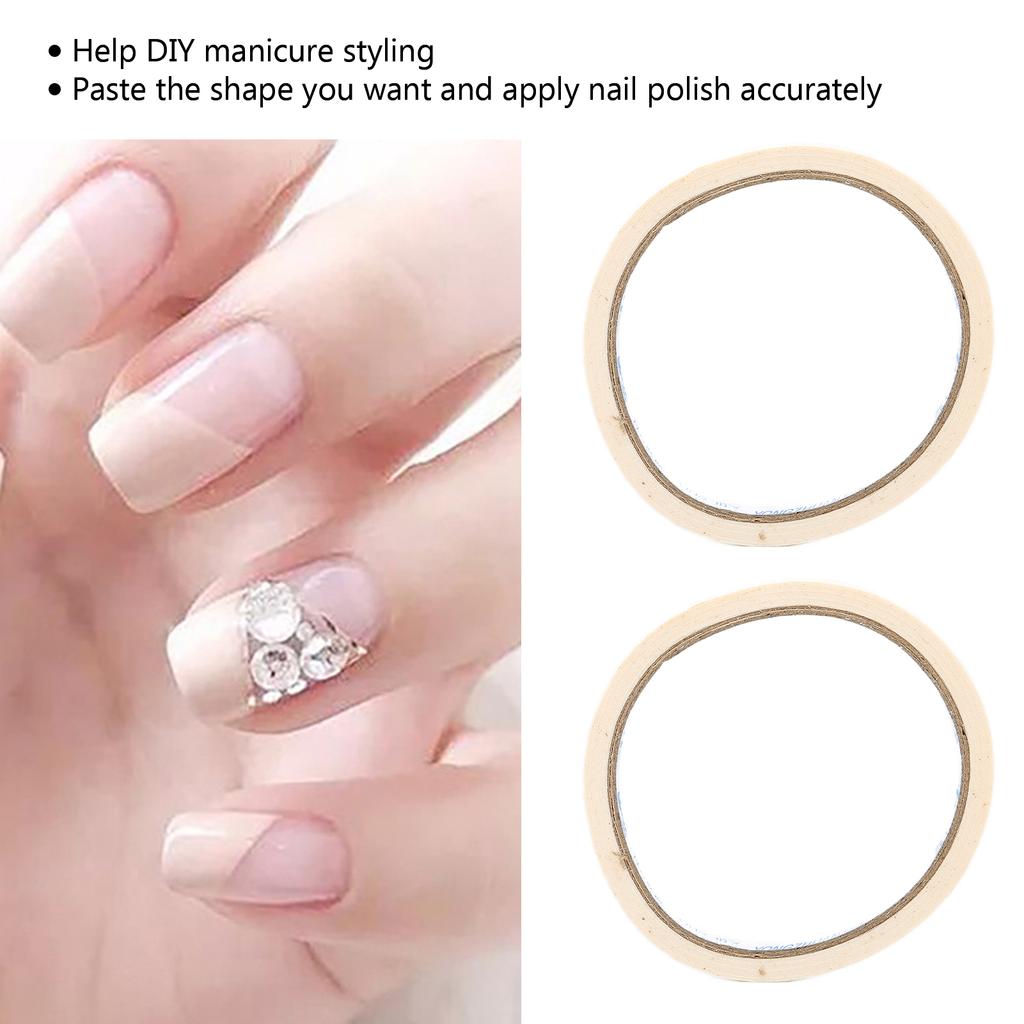 2шт клейкая лента для дизайна ногтей клейкая лента для дизайна ногтей для профессиональных салонов дома ширина 0,5 см длина 17 м