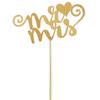 20 шт./набор Блестящая бумага Свадебный Топпер для торта/капкейка Mr & Mrs Сердце Палочка Декор для Свадебной Вечеринки Аксессуары на Годовщину