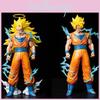 Eye-catching Dragon Ball Z Super Saiyan 3 Goku Collectible Model With Radiant Aura