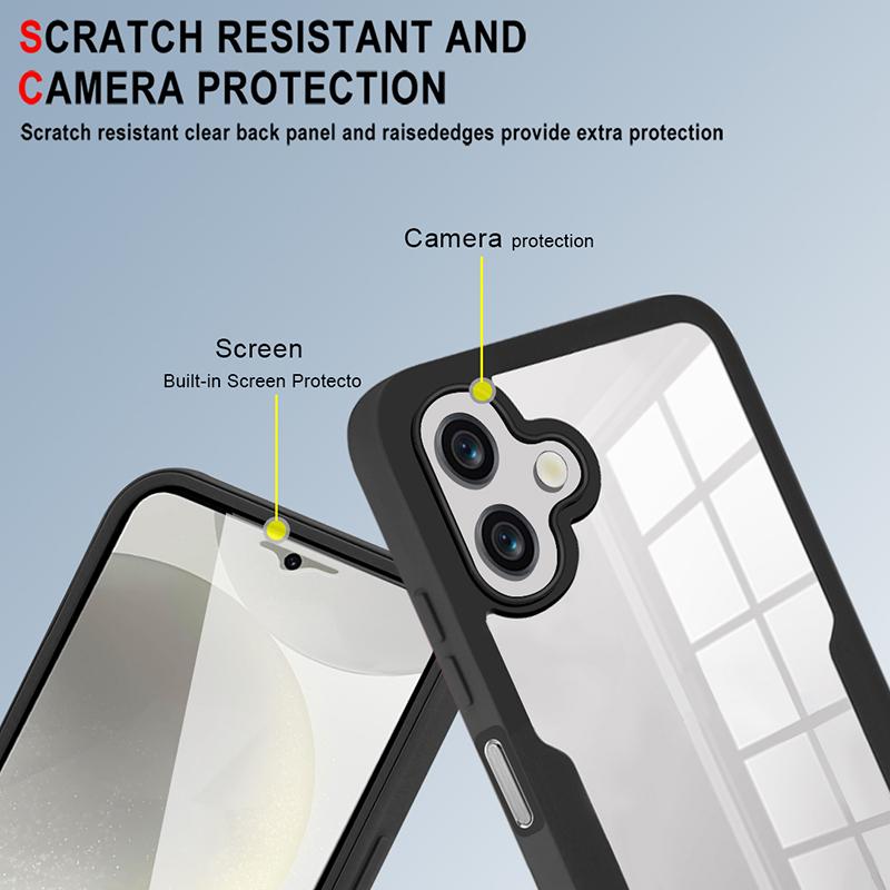 Чехол-защита экрана 360 на все тело с двух сторон для Samsung Galaxy A02 A03 A04 A04S A04E A05 A05S A06 Противоударный чехол для телефона