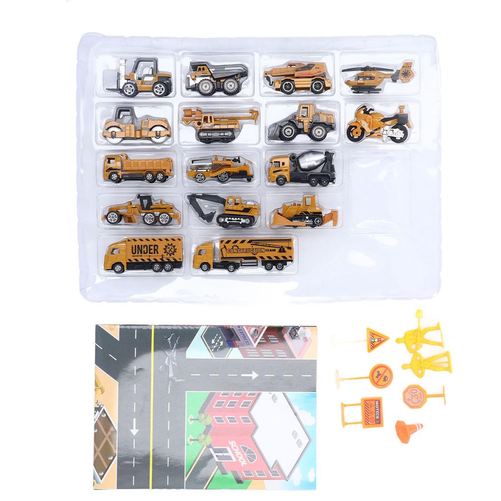 Набор моделей инженерных машин из сплава, реалистичная модель инженерной строительной машины для детей