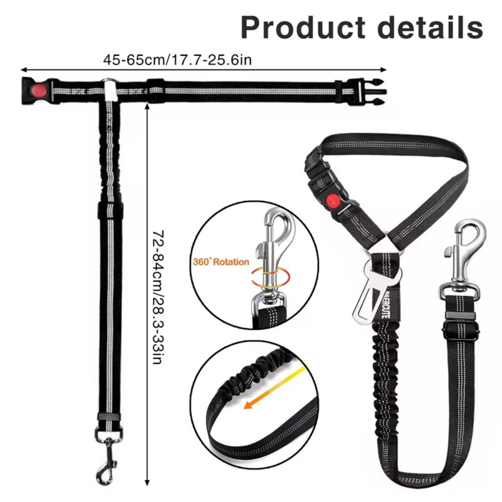 Ударопрочная шлейка для собаки с поводком однотонная, поводок для безопасности питомца в автомобиле для путешествий и ежедневного использования