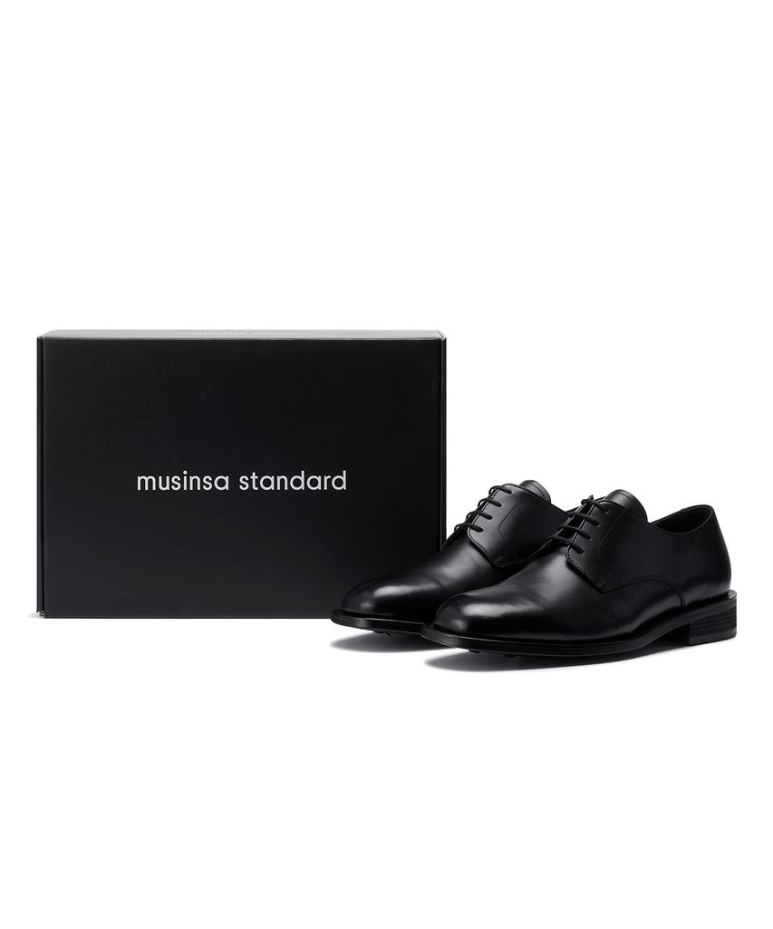 Musinsa Standard Wide Plain Derby Shoes [Black]