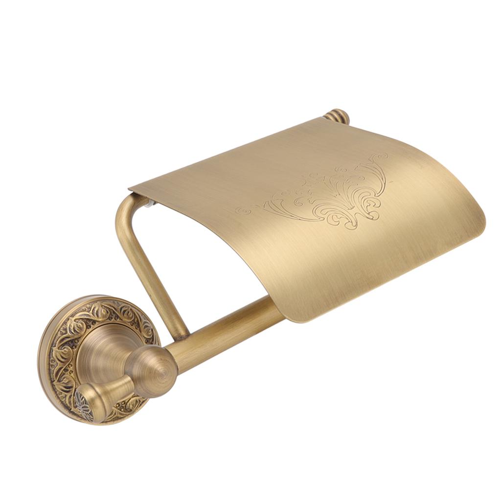 Paper Towel Holder Antique Wall Mounted Copper Stainless Steel Tissue Roll Storage Hanger for