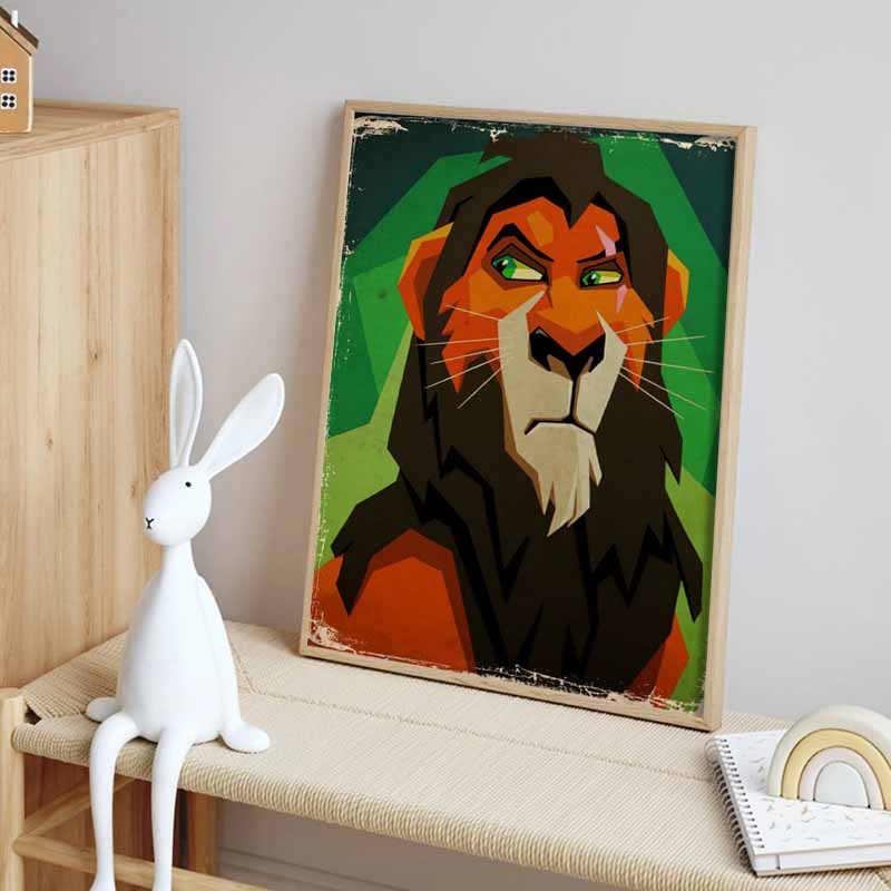 Disney Алмазная живопись 5D DIY Злодей Шрам из Короля Льва Художественная иллюстрация Мозаичная вышивка Украшение Вышивка крестом Подарок