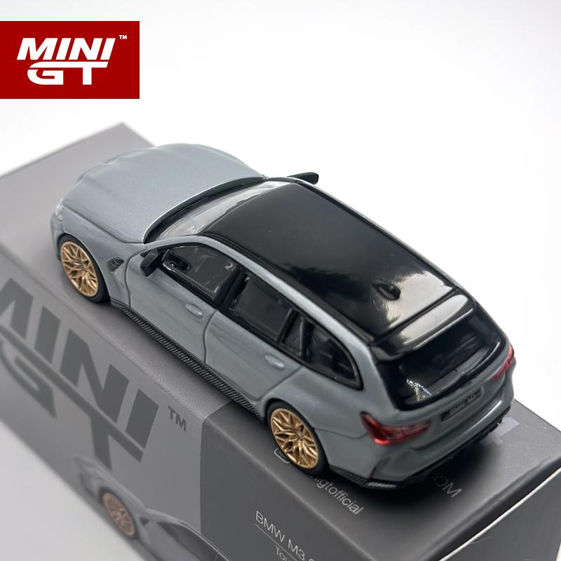 MINIGT 1:64 metallic grey BMW M3 Competition Touring Brooklyn alloy car Model 864