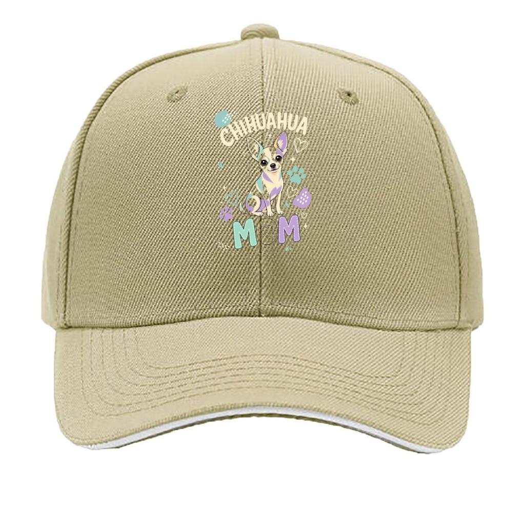 Pastel Chihuahua Mom Love Portrait Sandwich Baseball Cap Sun Cap Outdoor Workouts Hat