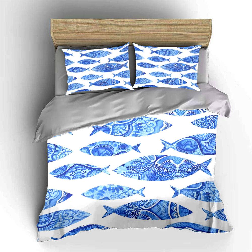 Elegant oceanic fish ballet Bedding sets Duvet covers Pillowcases(1* Duvet Cover 2* Pillowcases without duvet insert)
