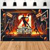 2D plane 1-piece basketball for 21st birthday celebration background birthday banner and flag supplies