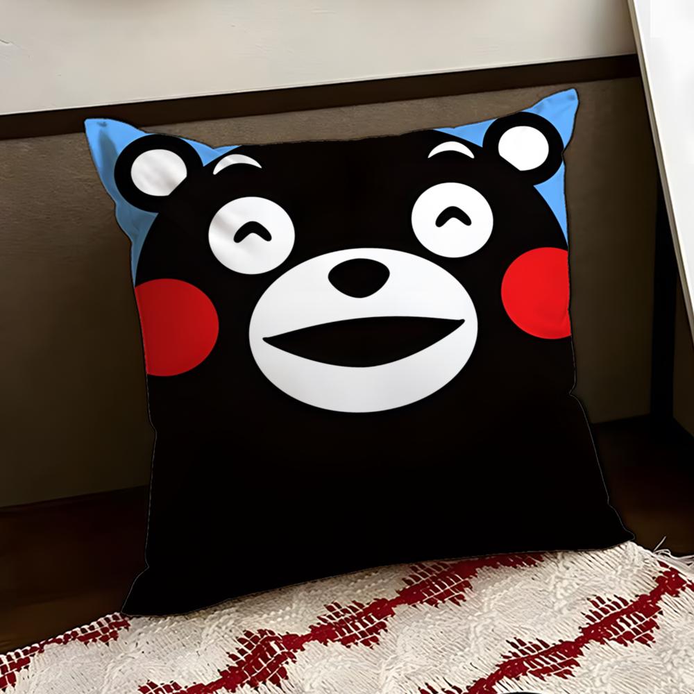 Cute KkumamonS Cushion Cover Reversible Soft Durable Pillow Cover Home Car MultiScene Use for Daily Comfort