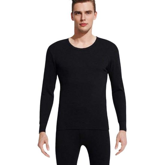 Мужское термобелье, комплект кальсоны и футболка, повседневный костюм из двух частей, зимний, сохраняющий тепло, с длинным рукавом, топ и брюки для холодной погоды