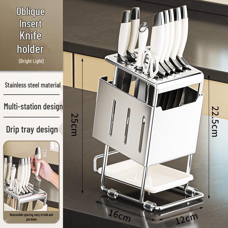 Наклонный блок для ножей из нержавеющей стали Miflame