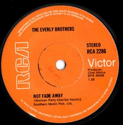 7-дюймовая пластинка EVERLY BROTHERS - Not Fade Away RCA2286 RCA Victor 1972 UK Рок Б/У