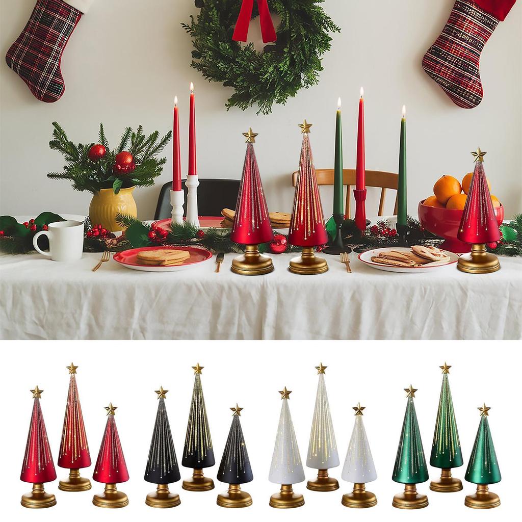 Christmas Decorations 3Pcs Christmas Tree Table Centerpieces Table Top Home Decor Party Decorations for Bedroom Living