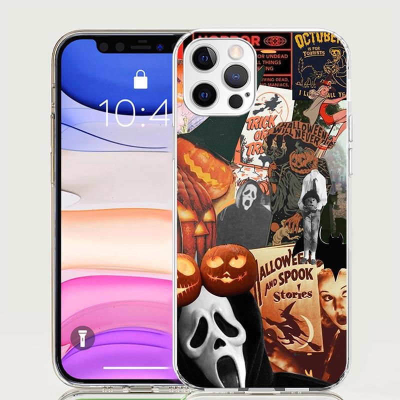 Halloween Fall Art Witch Cat Phone Case For iPhone 18 17 Air 16 15 Plus 11 14 Pro Max 13 Mini 12 7 8 + SE Pattern Art Customized Co
