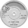 7inch Record DAVID CASSIDY - If I Didn't Care BELL1350 Bell Records 1974 UK Rock Used
