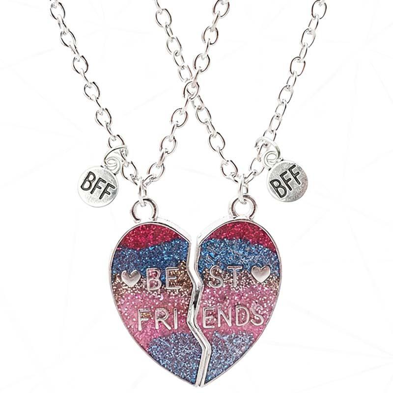 Модное ожерелье с подвеской «Лучшие друзья, мед, любовь, пара», цепочка, дроссель, «Разбитое сердце», BFF, хорошая дружба, ювелирное изделие, подарок