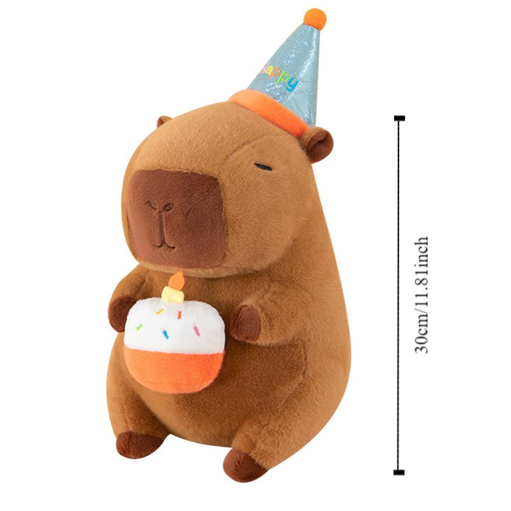 PP Cotton Capybara Plush Doll Happy Birthday Hat Capibara Anime Stuffed Doll  Children Girl