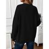 2024 новый осенне-зимний новый популярный свободный модный однотонный вязаный свитер с круглым вырезом