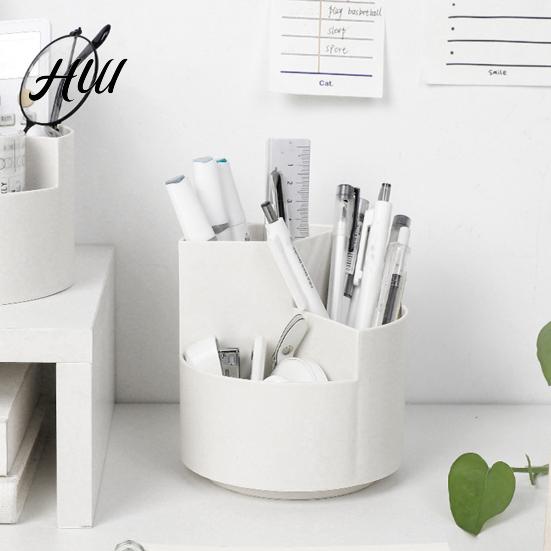 Multi-compartment Pen Holder 360 Degree Rotating Holder, Large Capacity Office Desk Organizer Desktop for School Home Storage Makeup Brush