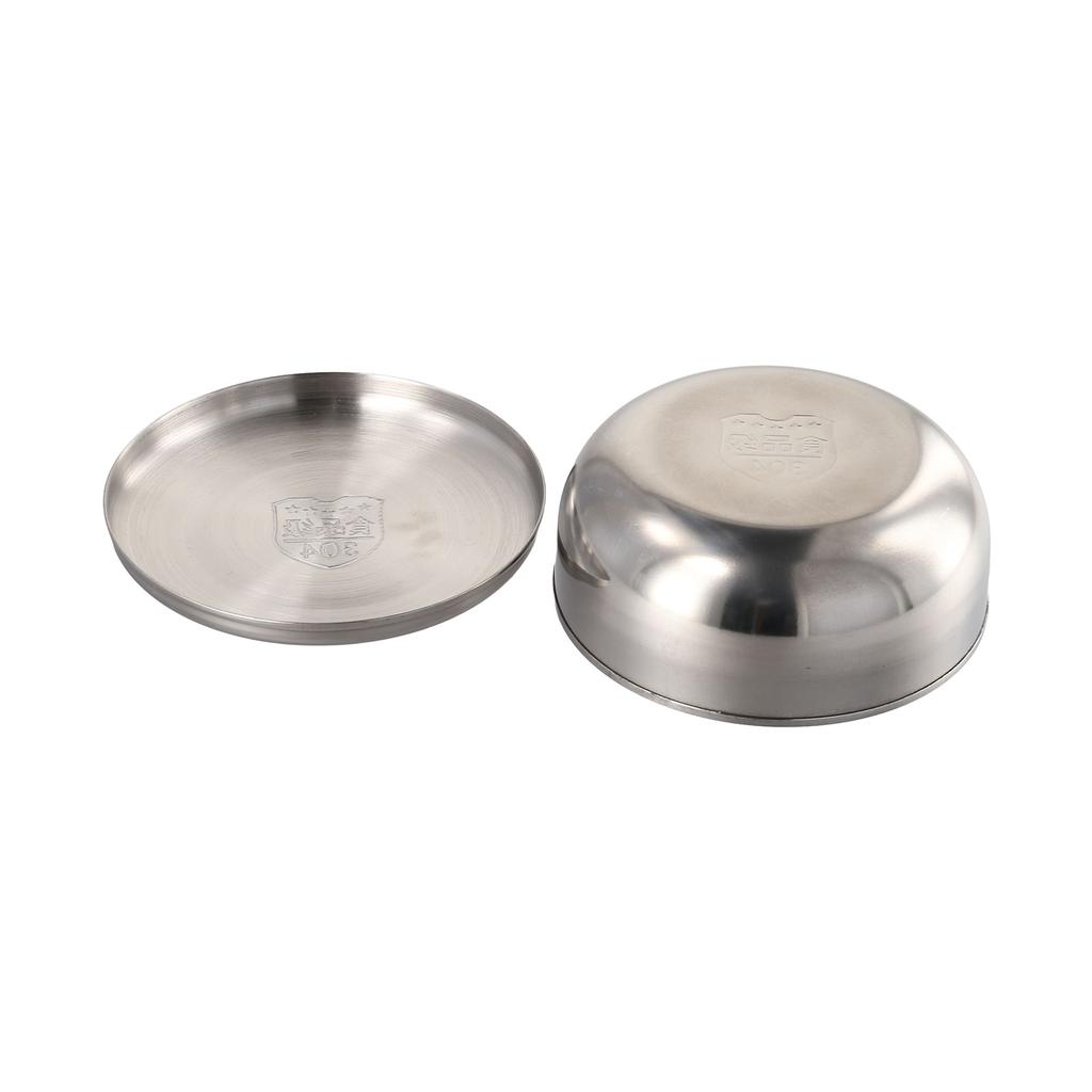 Миска для риса из нержавеющей стали, удобная сервировочная миска с крышкой, практичный металлический контейнер для еды с крышкой, принадлежности для готовки