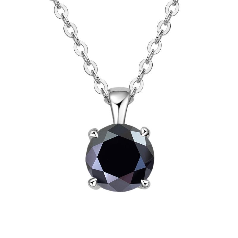 JoyceJelly Classic Four Prong 1ct Moissanite Necklace Women's 925 Silver Plated Gold Pendant Luxury Fine Jewelry
