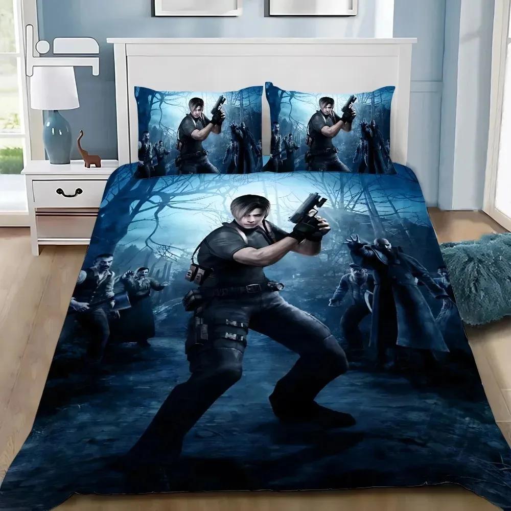 Exquisite 3D R-Resident E-Evil Duvet Cover Pillowcase Bedding Set Adult Boy Girl Bedroom Decoration Children Gift Single Double