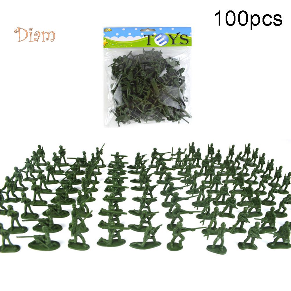 TOYS & TOTS 100Pcs Mini Classic Soldiers Figures Models Playset Desk Decor