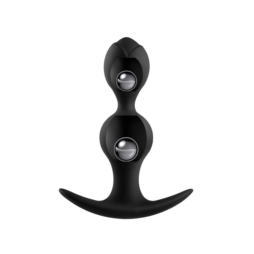 Silicone Vagina Anal Dilator Back Court Pull Bead Butt Plug with Metal Ball Sex Toys for Men and Women Gay Sex Toys Adult Toys