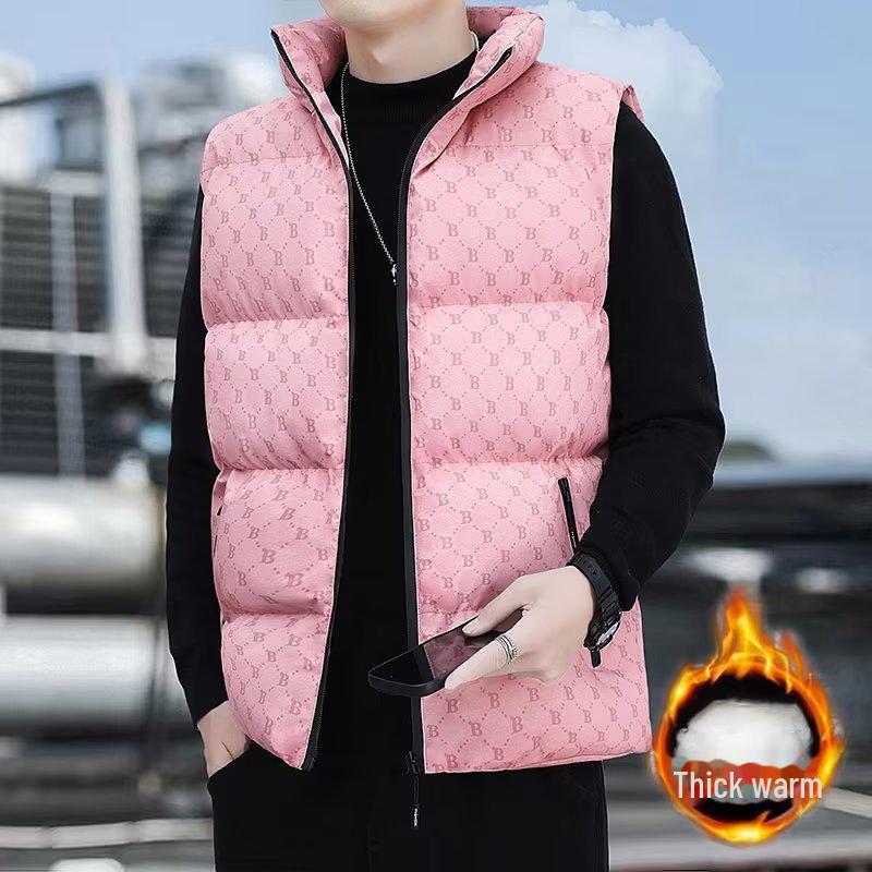 Мужской модный хлопковый жилет с воротником-стойкой - повседневная мода осень/зима