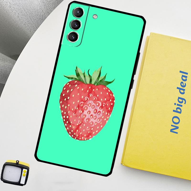 Чехол для телефона Клубника Для Samsung Galaxy S25 Ultra S21 S22 S23 S24 Ultra S9 S10 S20 Plus S25 FE