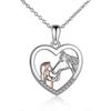 Girl And Horse Necklace For Girls Sterling Silver Horse Jewellery Horse Gifts For Women 18"