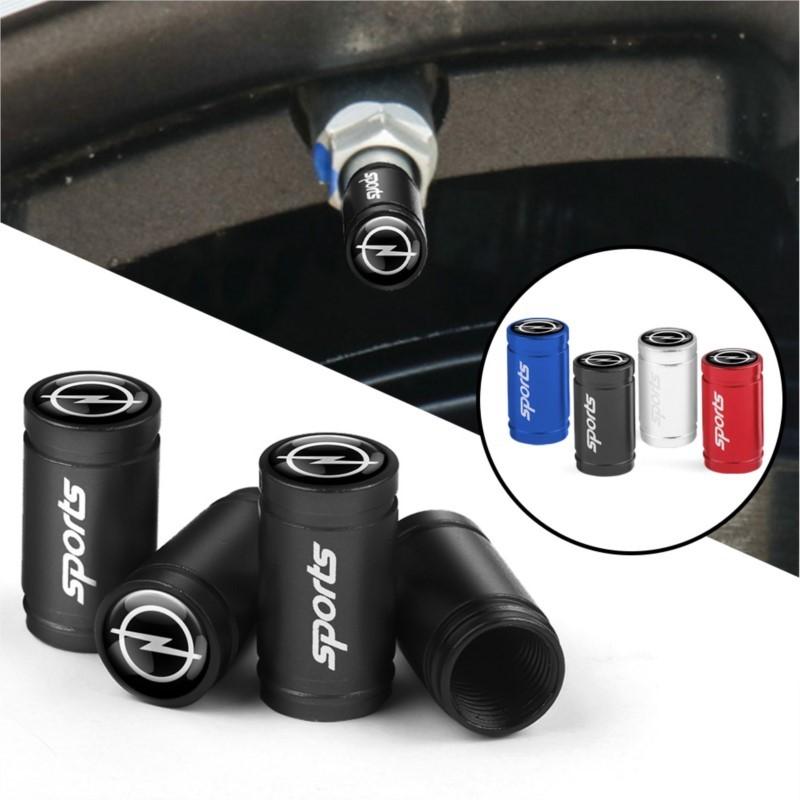 AAAYT1 4pcs Metal Badges Car Wheel Tire Valve Caps Covers Auto Accessories For Opel Mokka Corsa Meriva Zafira Astra J H G Car Valve Cap