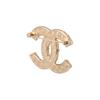 Chanel Двойная C Жемчужно-Хрустальная Брошь Женская Золотая