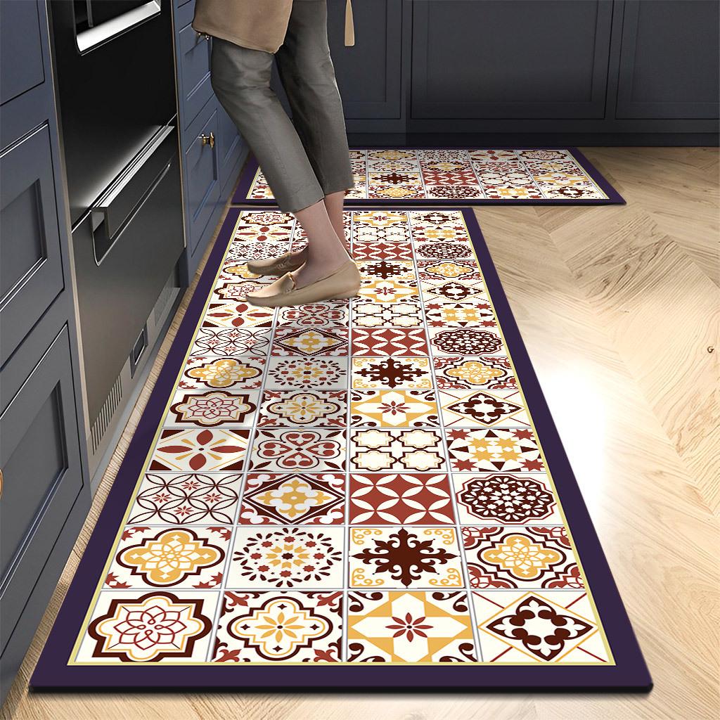 Впитывающий Нескользящий Водонепроницаемый Кухонный Напольный Коврик: Маслостойкая, не требующая мытья, протираемая диатомовая грязь